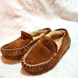 L.L. Bean Tan Shearling Moccasins